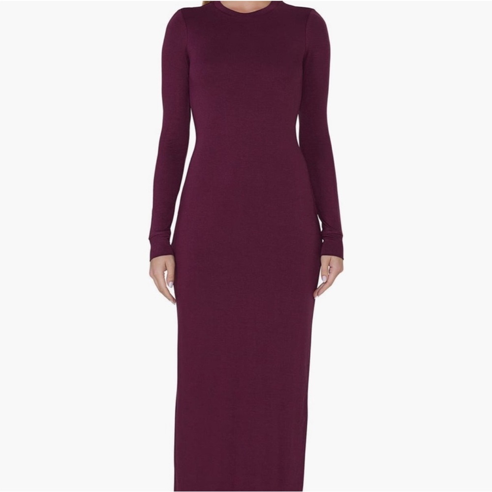 AFRM Red Long Sleeve Bodycon Dress